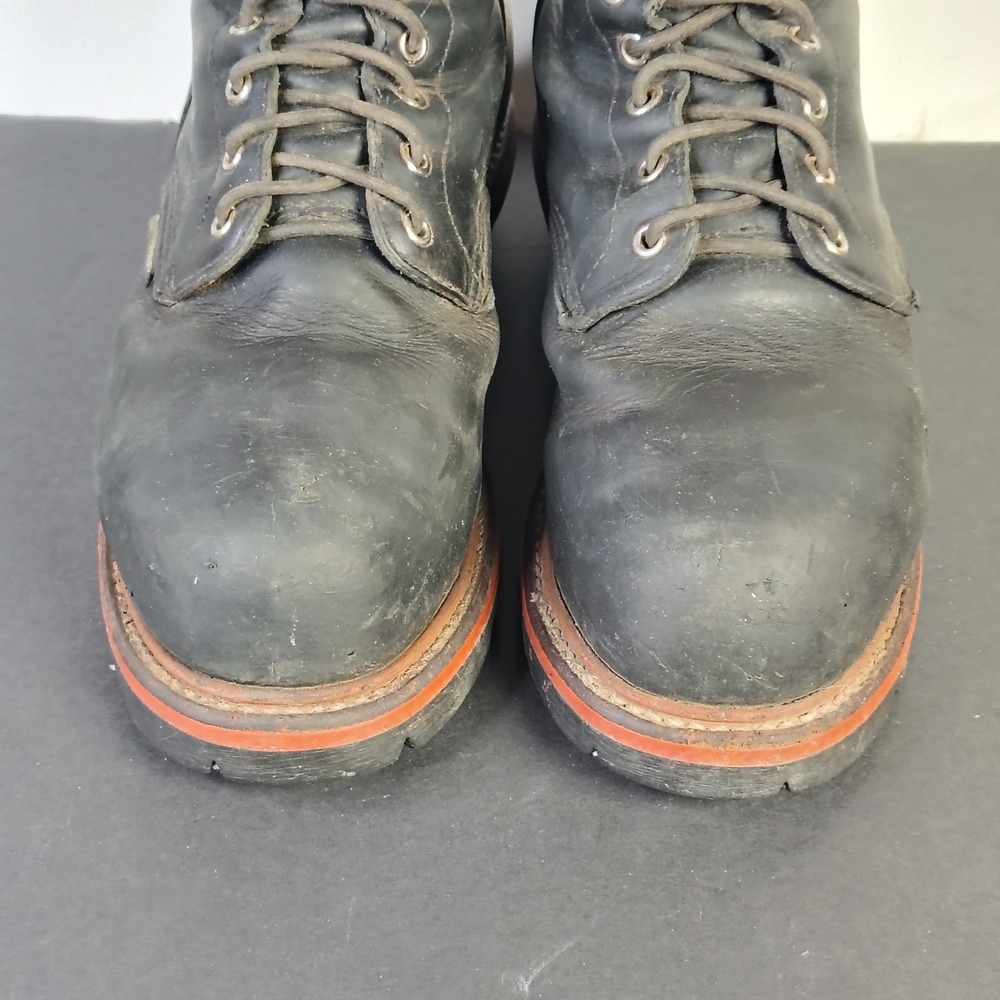 Red Wing Mens Logger Boots 9.5 EE Black Leather Gore-Tex Steel Toe Work 4420 - Picture 2 of 14